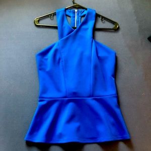 Express Royal Blue Peplum Top